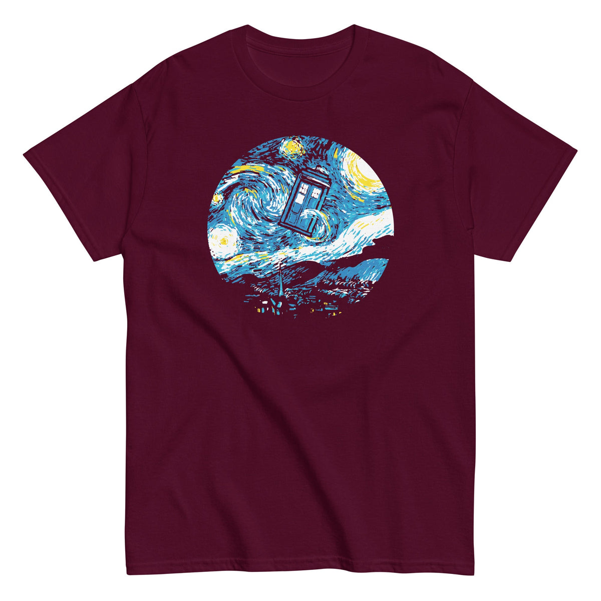 Starry Night Police Box Men's Classic Tee