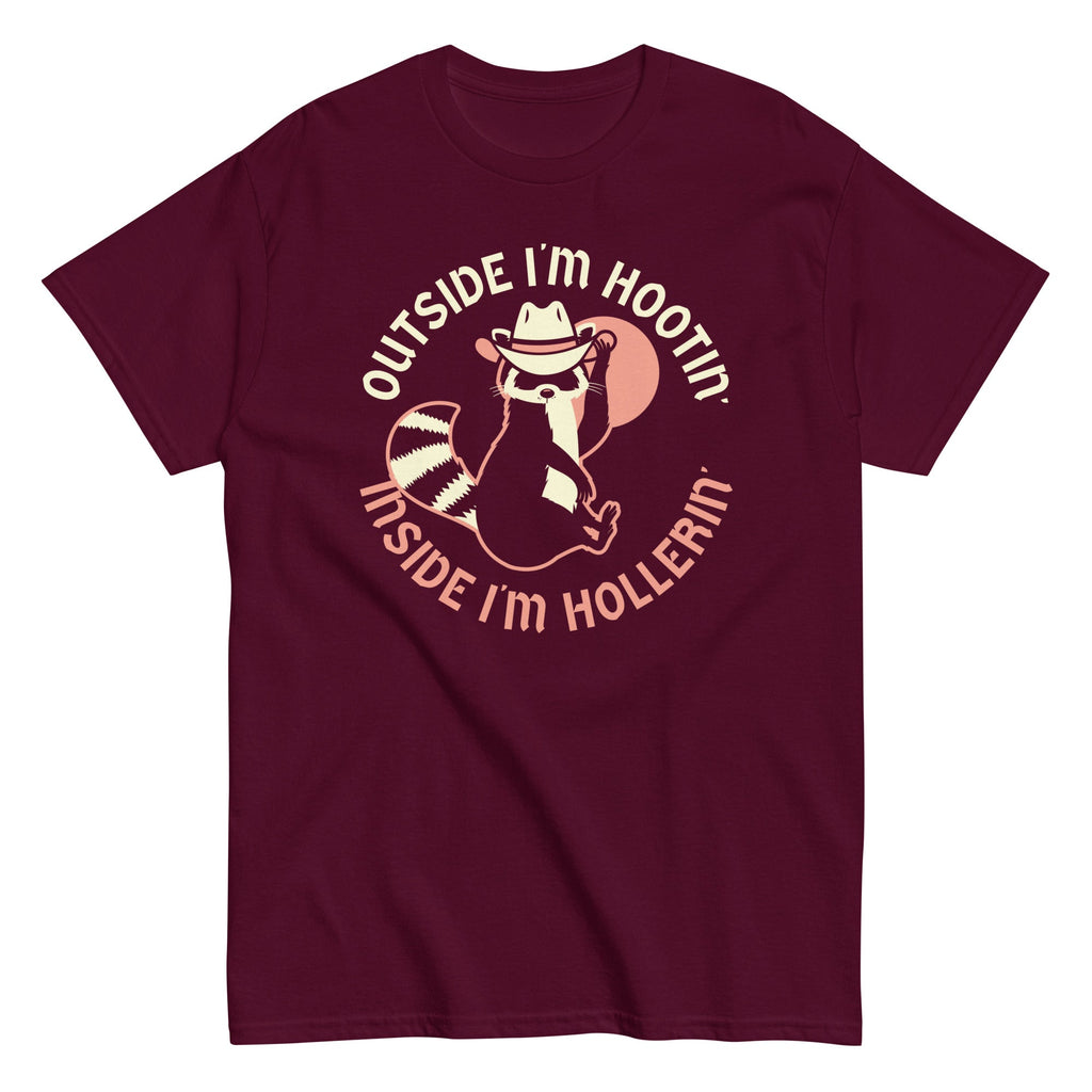 Outside I'm Hootin' Inside I'm Hollerin' Men's Classic Tee
