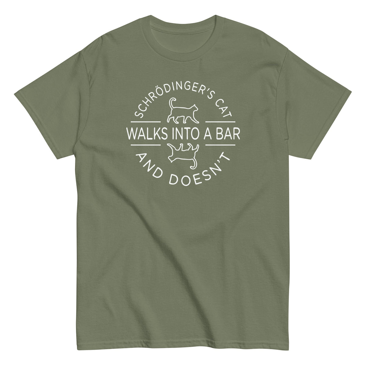 Schrodinger's Cat Walks Into A Bar Men's Classic Tee