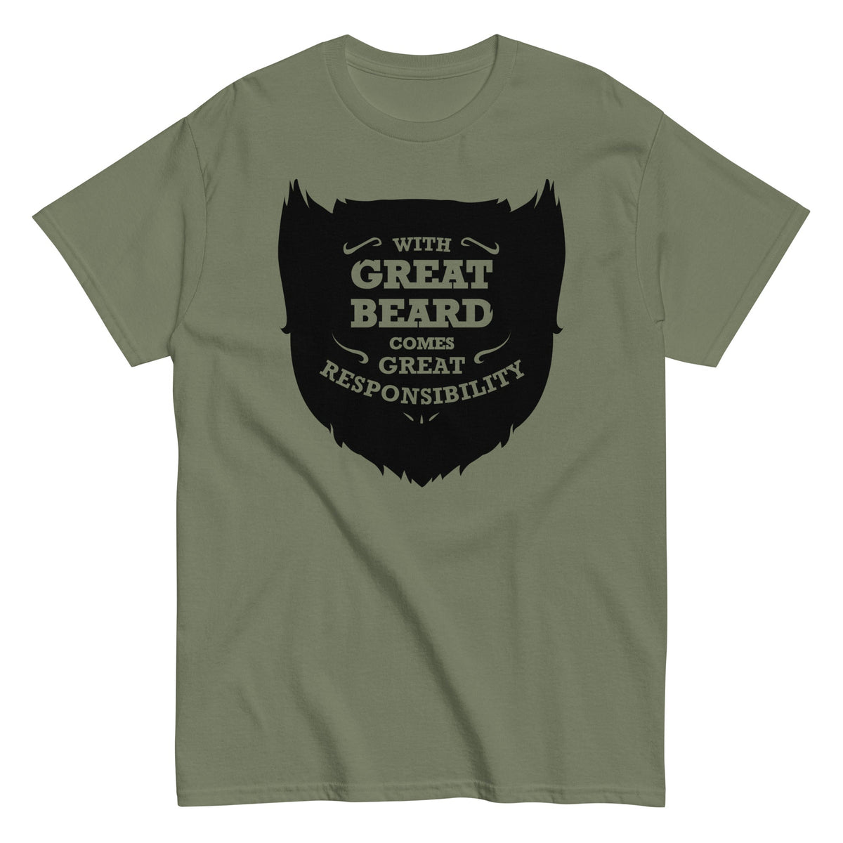 With Great Beard Comes Great Responsibility Men's Classic Tee