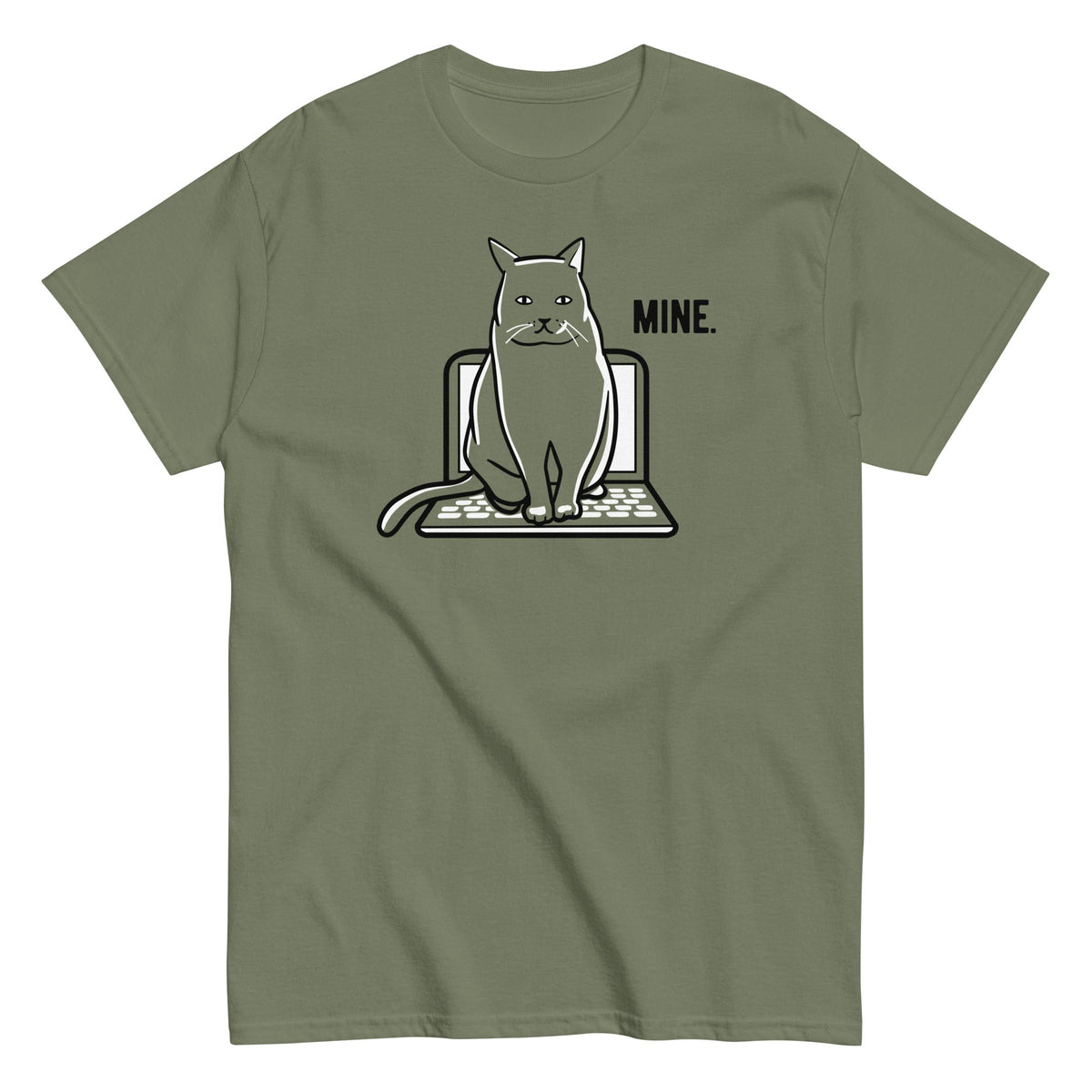 Mine Computer Cat Men's Classic Tee