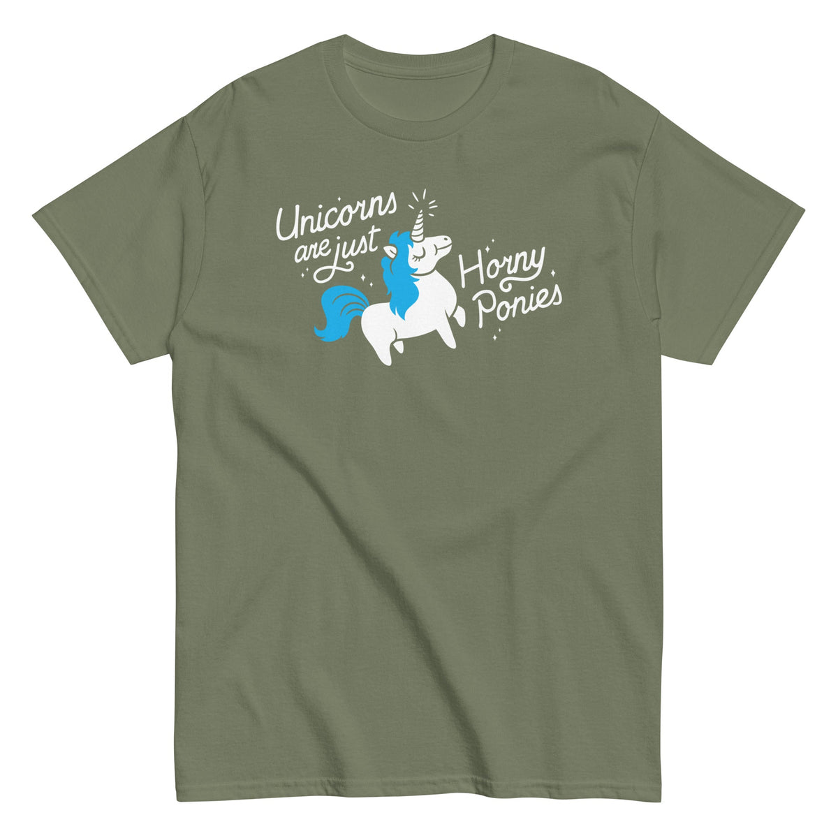 Unicorns Are Just Horny Ponies Men's Classic Tee
