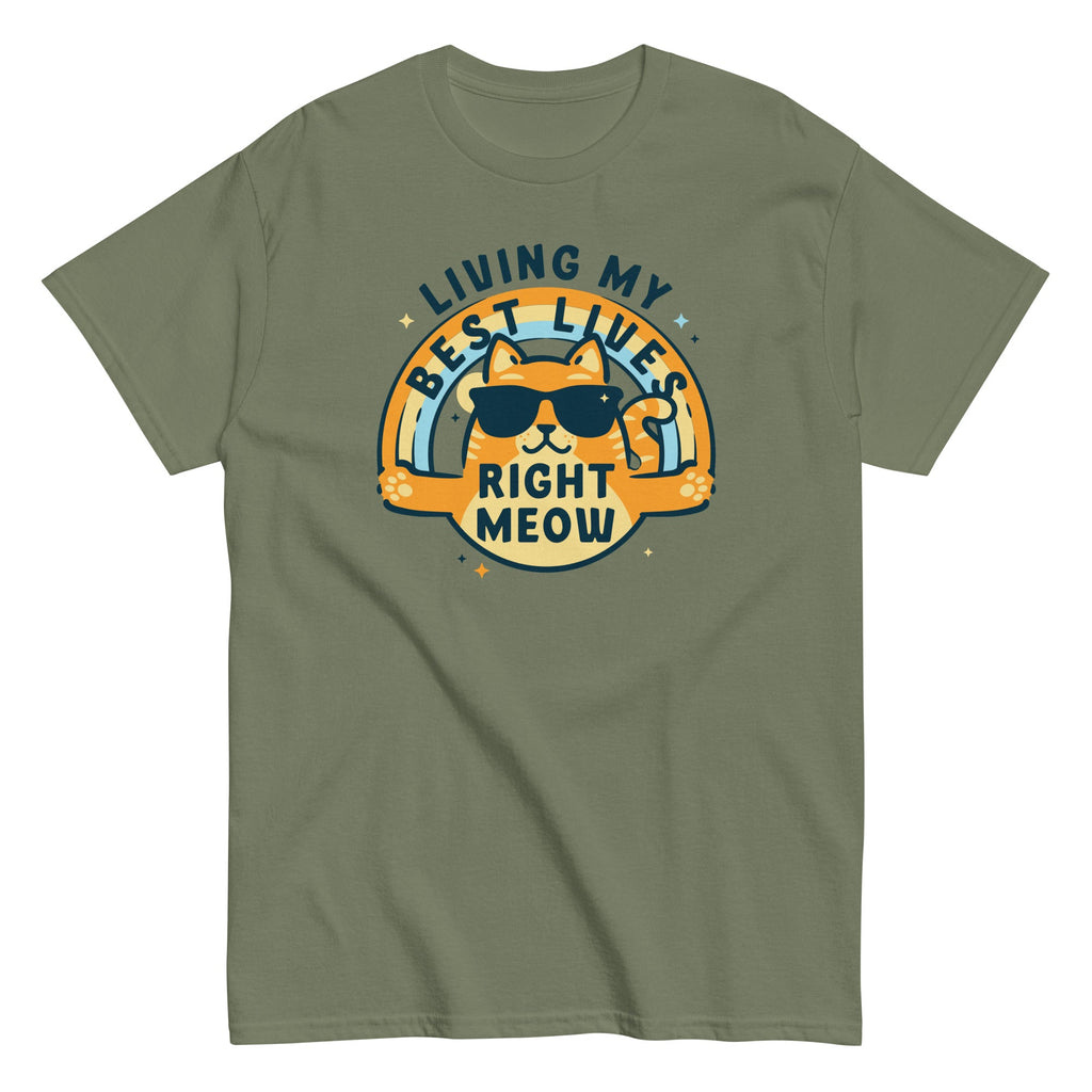 Living My Best Lives Right Meow Men's Classic Tee