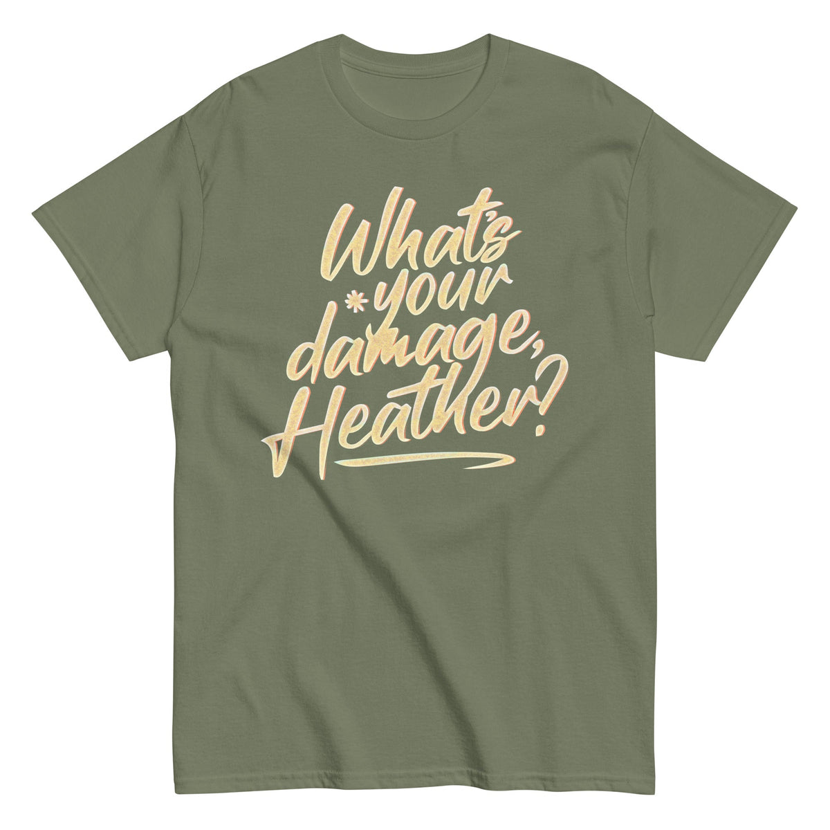 What's Your Damage. Heather? Men's Classic Tee