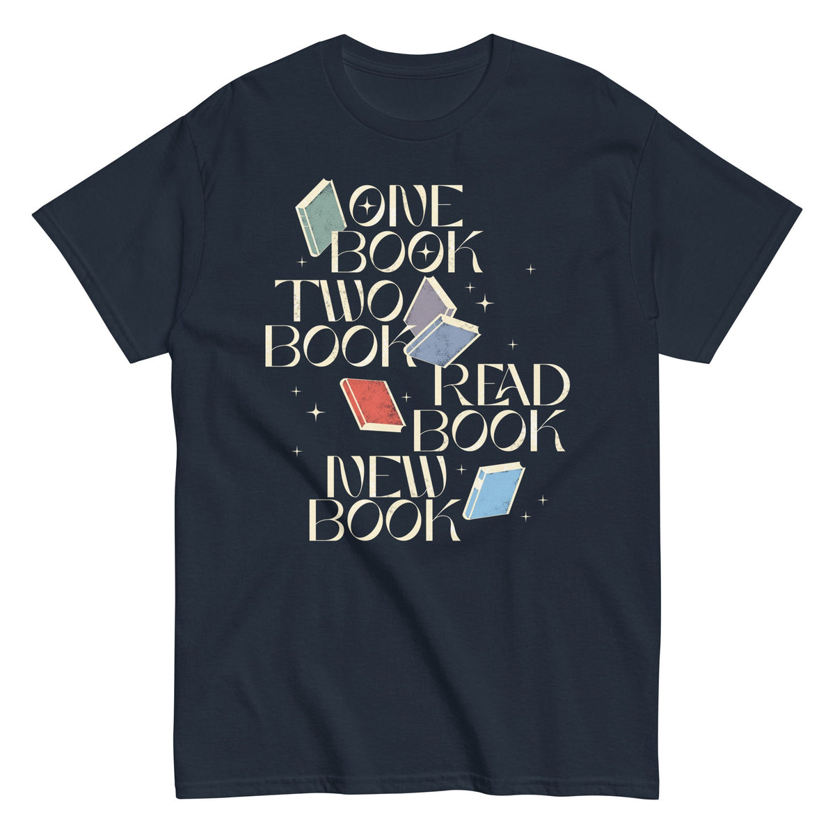 One Book Two Book Read Book New Book Men's Classic Tee