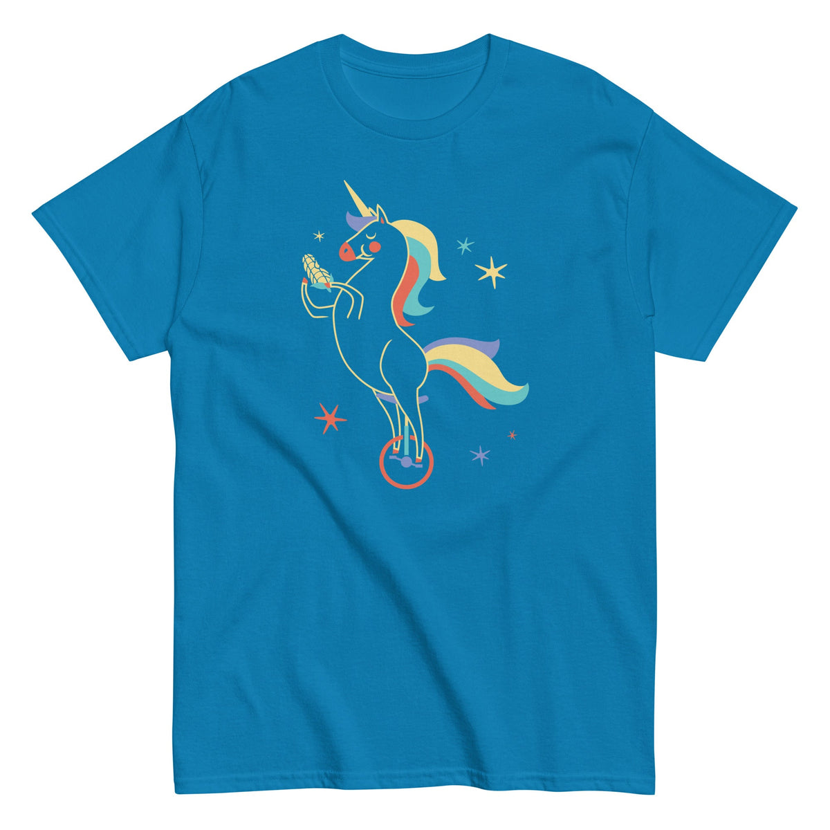 Unicycling Unicorn With Corn Men's Classic Tee