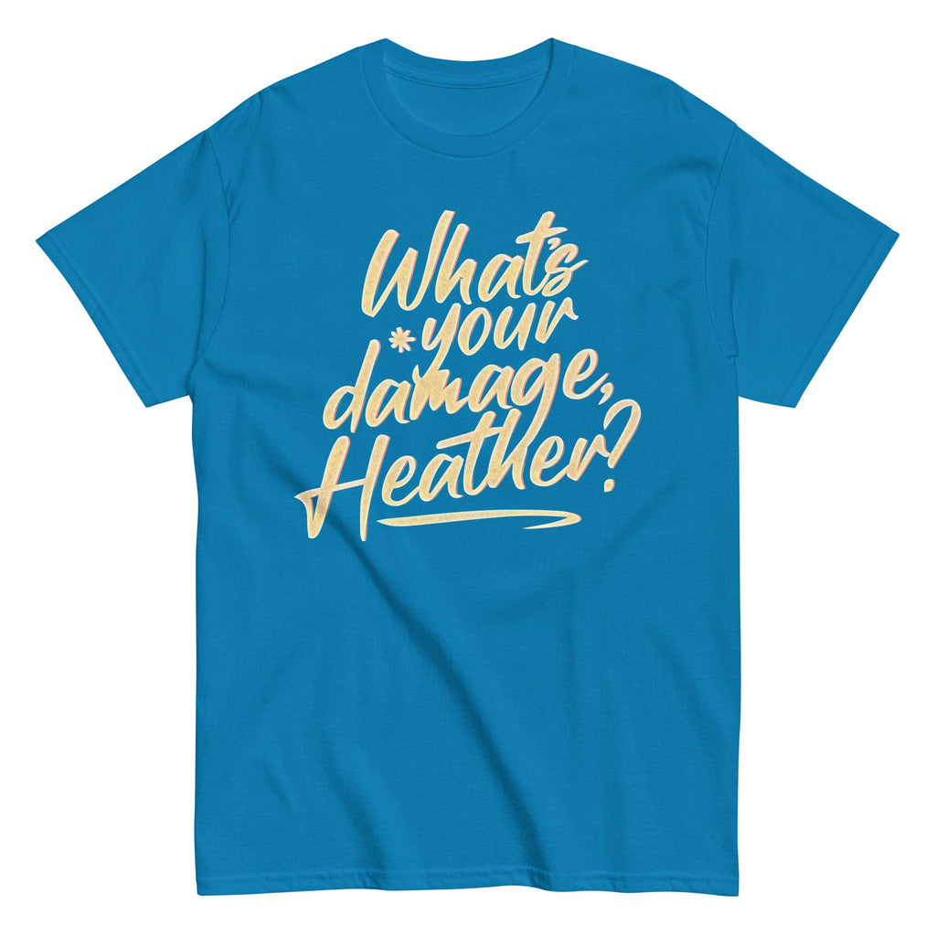What's Your Damage. Heather? Men's Classic Tee