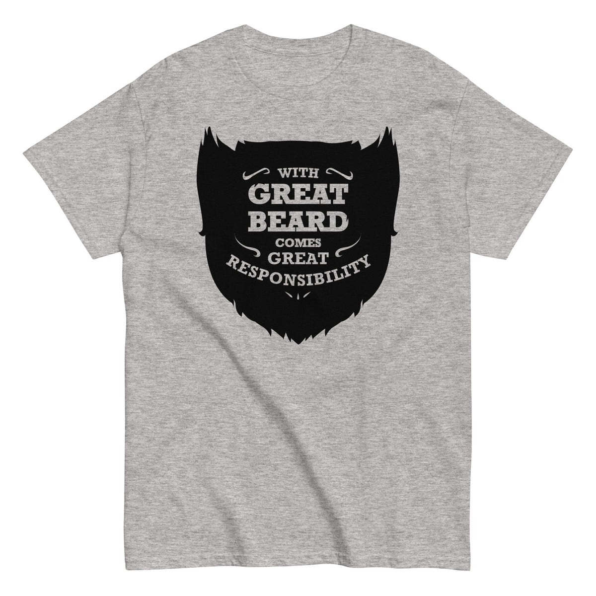 With Great Beard Comes Great Responsibility Men's Classic Tee