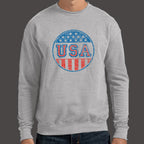 USA Round Patriotic Campaign Badge Graphic