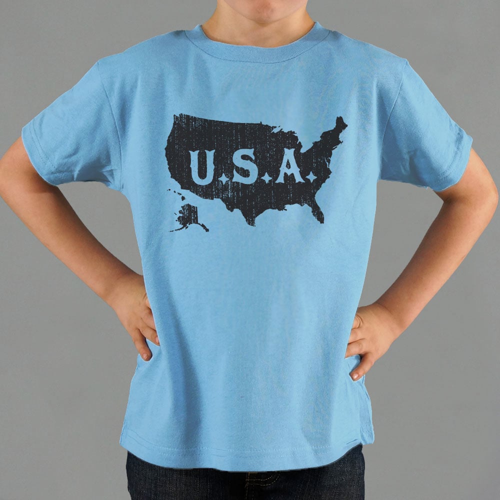 USA Map Distressed Vintage America Design
