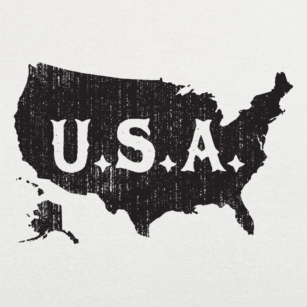 USA Map Distressed Vintage America Design