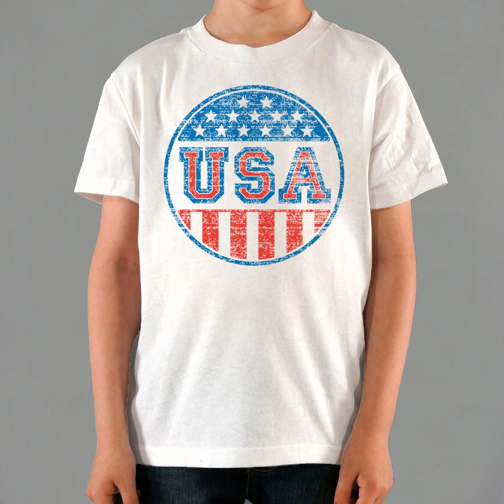 USA Round Patriotic Campaign Badge Graphic