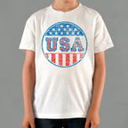 USA Round Patriotic Campaign Badge Graphic