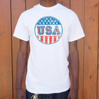 USA Round Patriotic Campaign Badge Graphic
