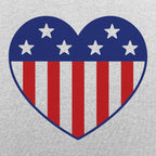 US Flag Heart Graphic