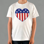 US Flag Heart Graphic