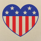 US Flag Heart Graphic