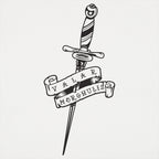 Valar Morghulis Dagger and Banner Tattoo Design
