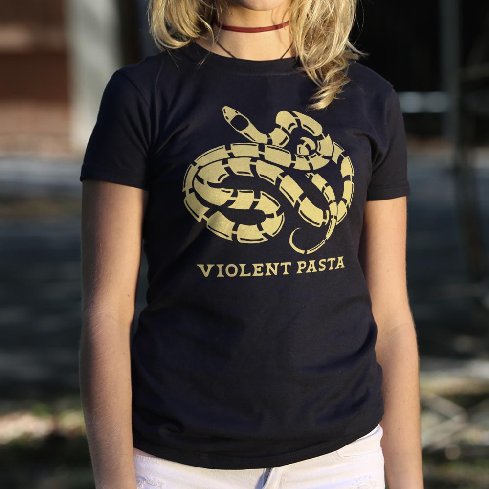 Violent Pasta Coiled Snake Spaghetti Pun