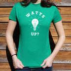 Watts Up Smiling Light Bulb Pun