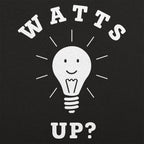 Watts Up Smiling Light Bulb Pun