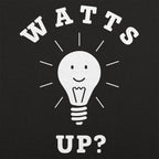 Watts Up Smiling Light Bulb Pun