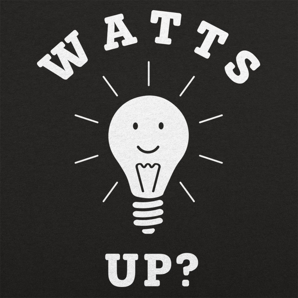 Watts Up Smiling Light Bulb Pun