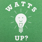 Watts Up Smiling Light Bulb Pun