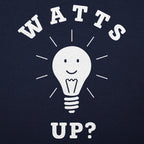 Watts Up Smiling Light Bulb Pun