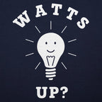 Watts Up Smiling Light Bulb Pun