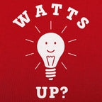 Watts Up Smiling Light Bulb Pun