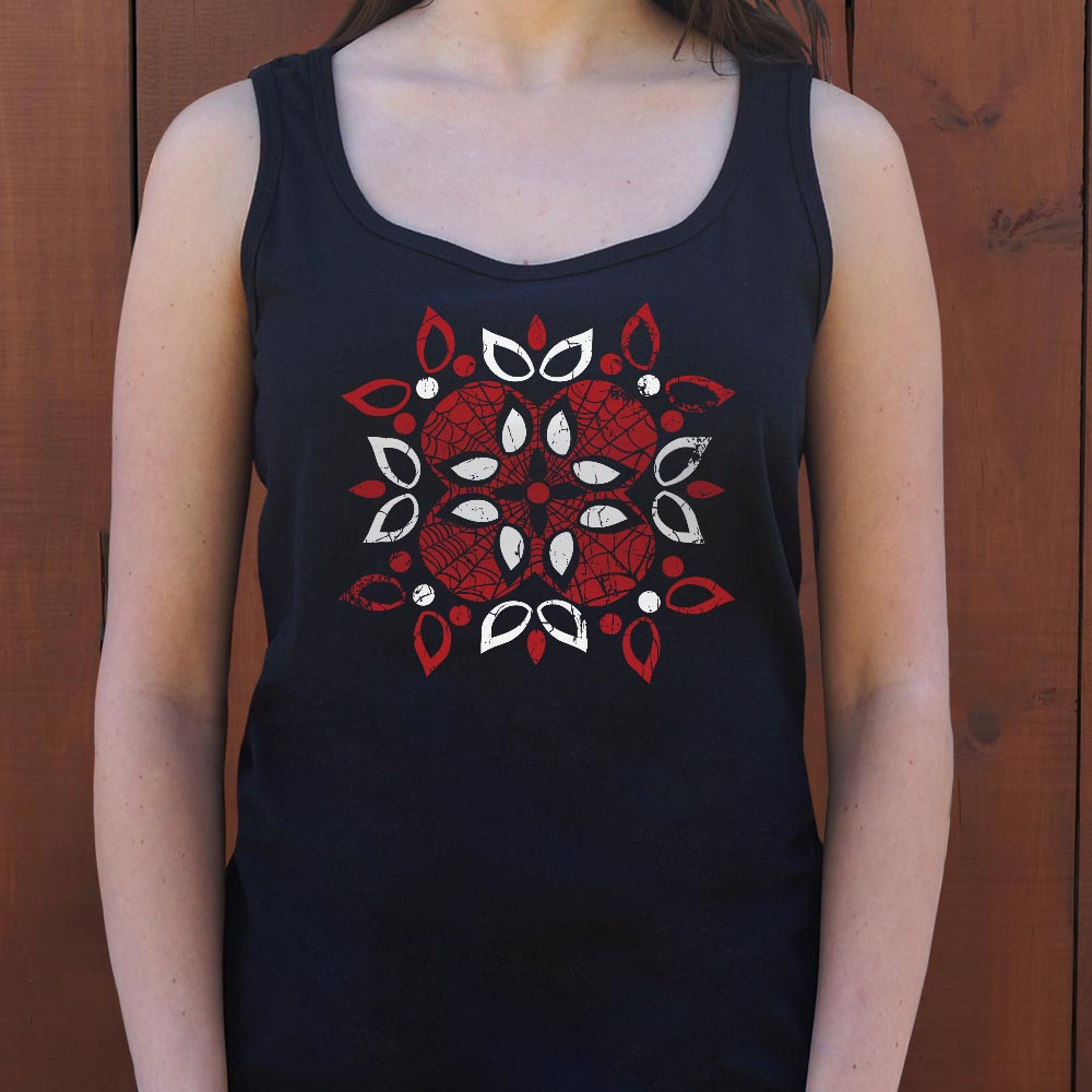 Web Flower Superhero Mask Mandala