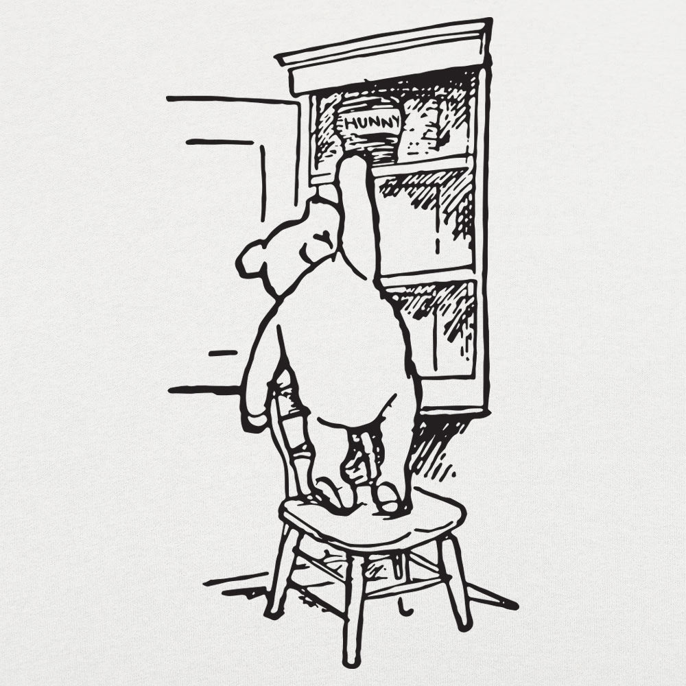 Winnie the Pooh Bear Reaching for a Hunny Jar