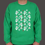 Woman Yelling At Cat Ugly Christmas Sweater Pattern