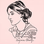 Virginia Woolf Portrait with Idleness and Dreams Quote