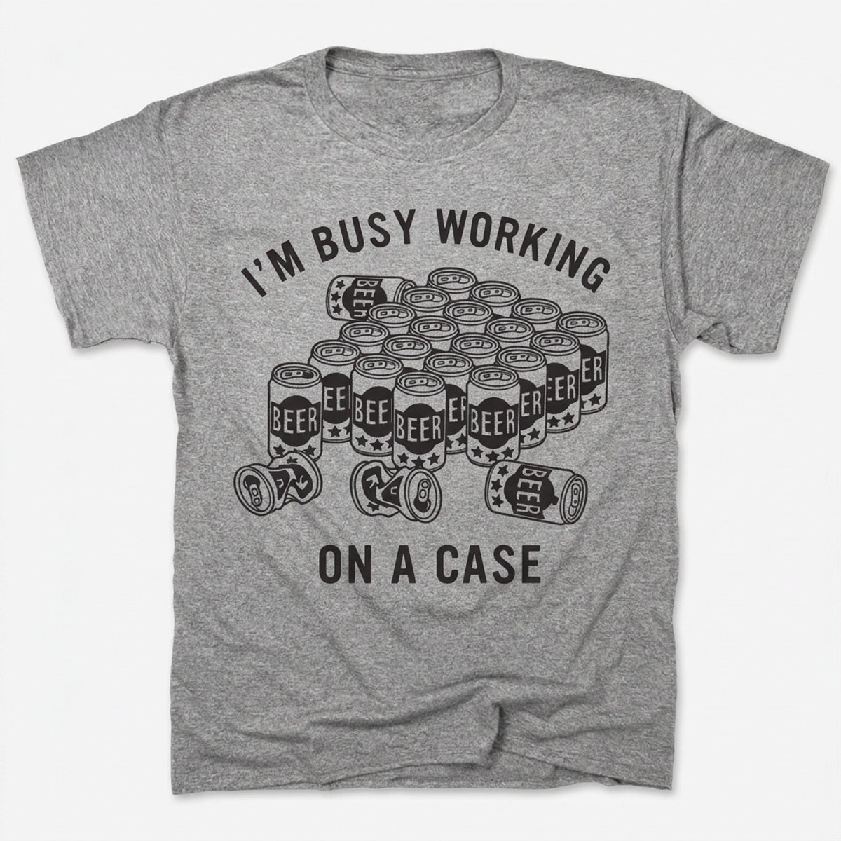 Working On A Case Beer Can Detective Pun