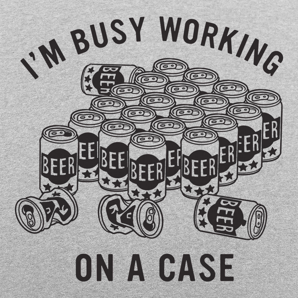 Working On A Case Beer Can Detective Pun