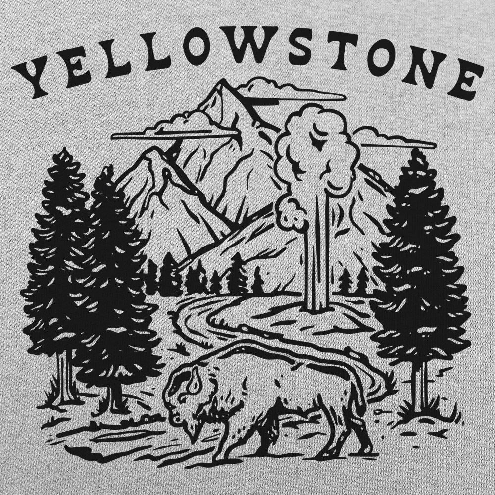 Yellowstone Bison. Geyser. and Mountain Wilderness