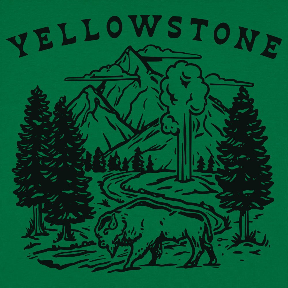 Yellowstone Bison. Geyser. and Mountain Wilderness