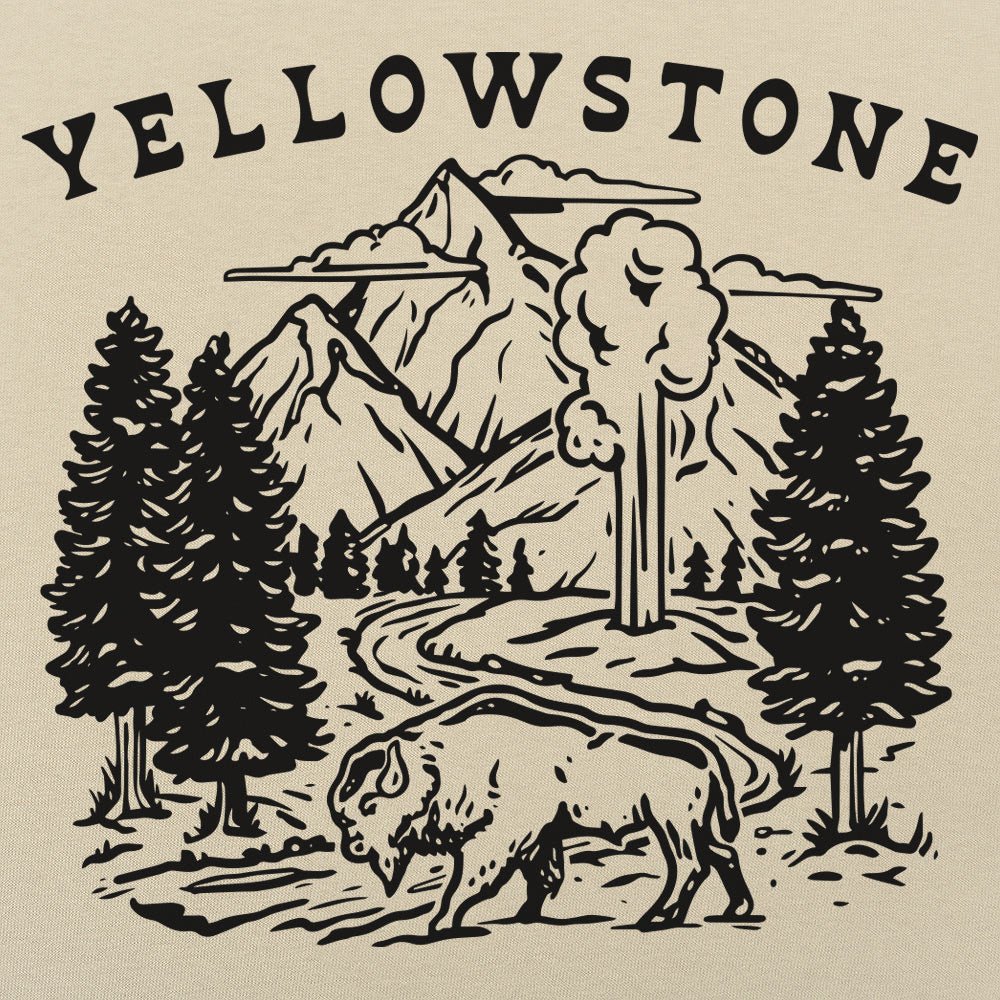 Yellowstone Bison. Geyser. and Mountain Wilderness