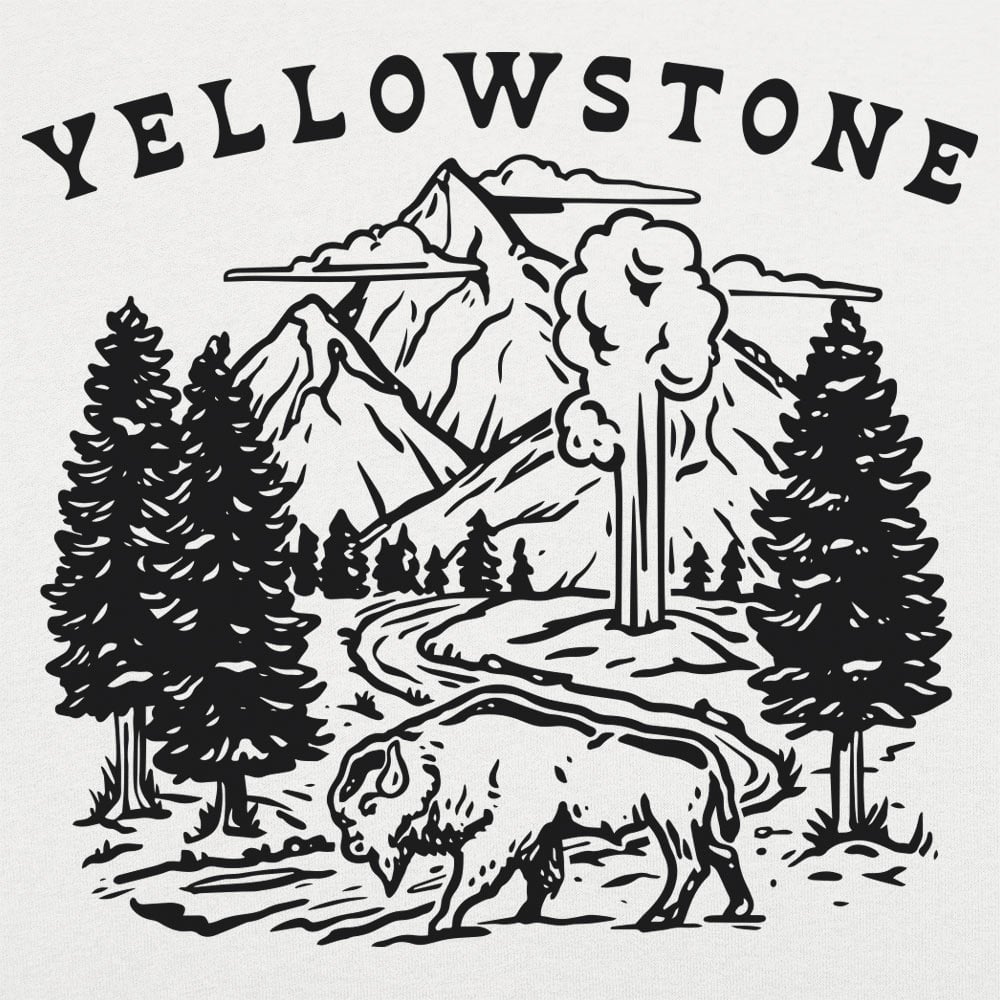 Yellowstone Bison. Geyser. and Mountain Wilderness