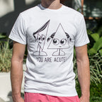 You Are Acute Cartoon Triangle Couple Pun