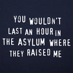 You Wouldn't Last an Hour in the Asylum Where They Raised Me