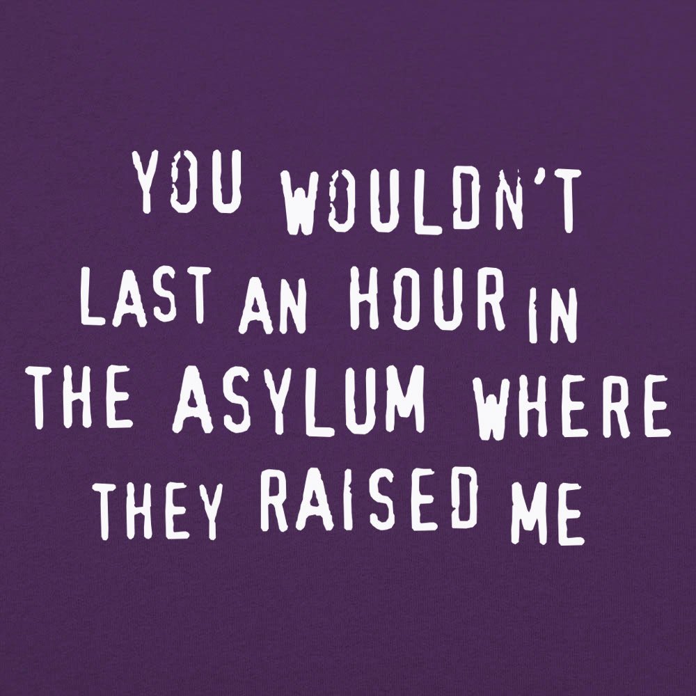 You Wouldn't Last an Hour in the Asylum Where They Raised Me
