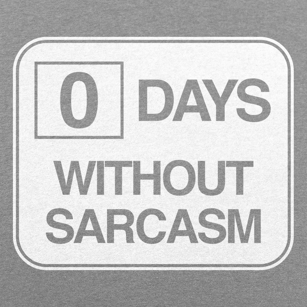 Zero Days Without Sarcasm Workplace Safety Sign Parody