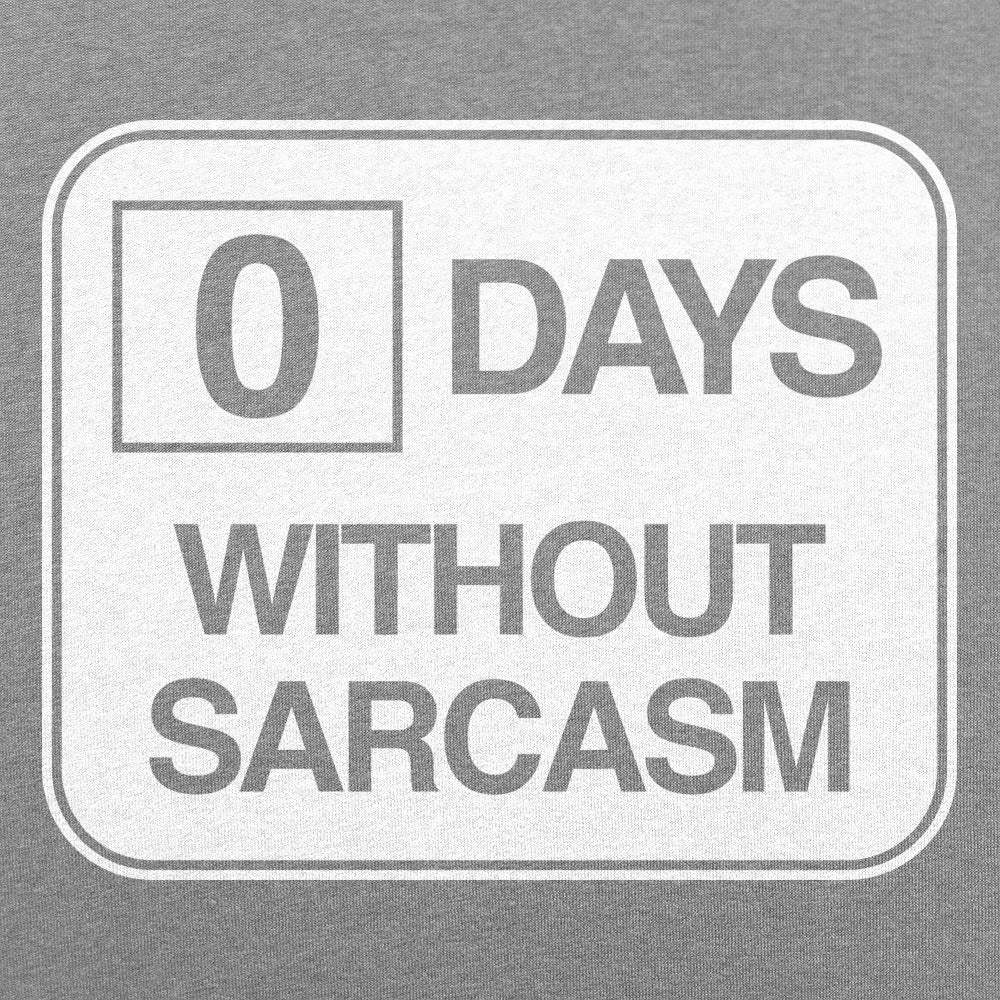 Zero Days Without Sarcasm Workplace Safety Sign Parody
