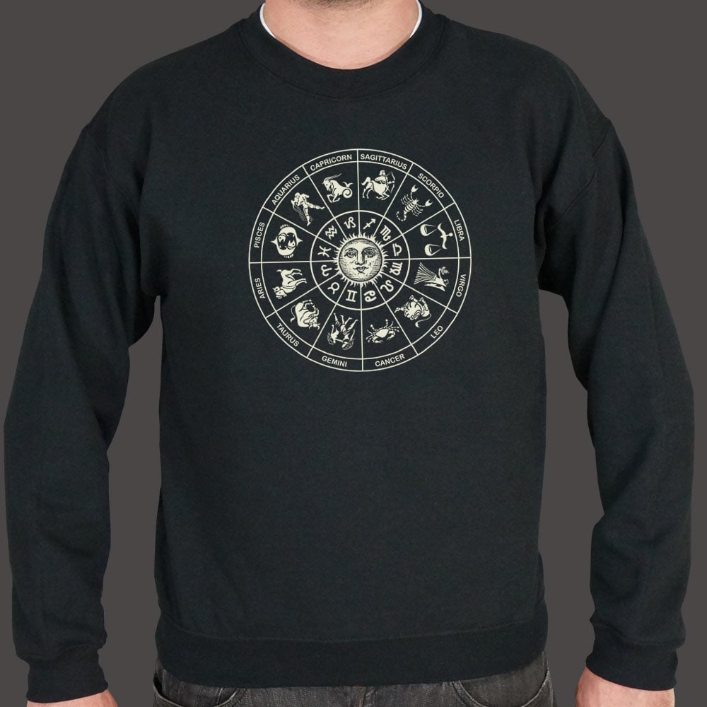 Zodiac Wheel with All 12 Astrology Signs and Sun