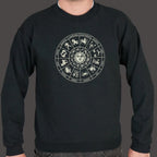 Zodiac Wheel with All 12 Astrology Signs and Sun